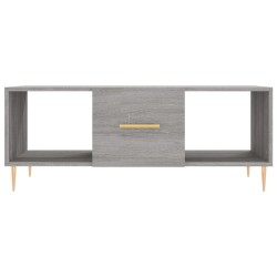 Table basse sonoma gris 102x50x40 cm bois d'ingénierie 