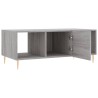 Table basse sonoma gris 102x50x40 cm bois d'ingénierie 