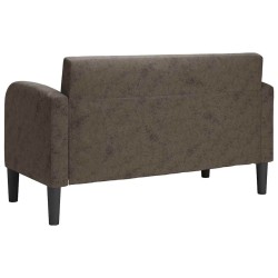 Canapé causeuse gris foncé 110 cm similicuir 