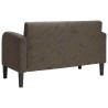 Canapé causeuse gris foncé 110 cm similicuir 