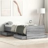 Cadre de lit sans matelas sonoma gris 90x190 cm 