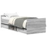 Cadre de lit sans matelas sonoma gris 90x190 cm 