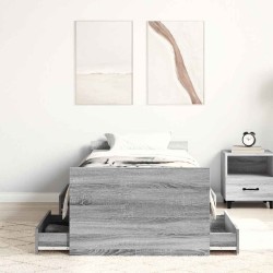 Cadre de lit sans matelas sonoma gris 90x190 cm 