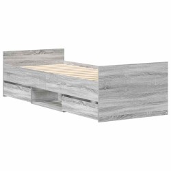 Cadre de lit sans matelas sonoma gris 90x190 cm 