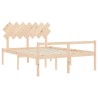 Lit pour personne âgée sans matelas 140x190 cm bois massif 