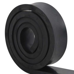 Bordure en caoutchouc de chasse-neige noir 300x10x2 cm 
