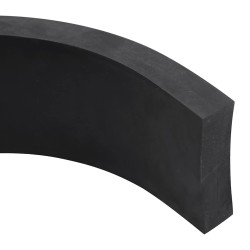 Bordure en caoutchouc de chasse-neige noir 300x10x2 cm 