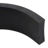 Bordure en caoutchouc de chasse-neige noir 300x10x2 cm 