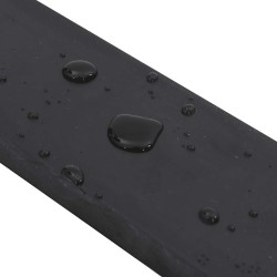 Bordure en caoutchouc de chasse-neige noir 300x10x2 cm 