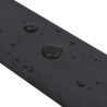 Bordure en caoutchouc de chasse-neige noir 300x10x2 cm 