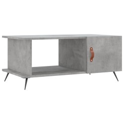 Table basse gris béton 90x50x40 cm bois d'ingénierie 