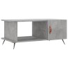 Table basse gris béton 90x50x40 cm bois d'ingénierie 