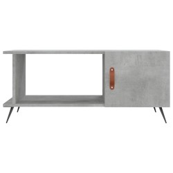 Table basse gris béton 90x50x40 cm bois d'ingénierie 