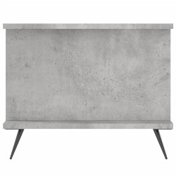 Table basse gris béton 90x50x40 cm bois d'ingénierie 