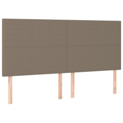 Têtes de lit 4 pcs Taupe 80x5x78/88 cm Tissu 