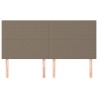 Têtes de lit 4 pcs Taupe 80x5x78/88 cm Tissu 