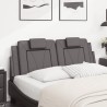 Coussin de tête de lit gris 120 cm similicuir 