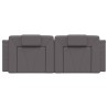 Coussin de tête de lit gris 120 cm similicuir 