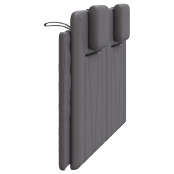Coussin de tête de lit gris 120 cm similicuir 
