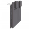 Coussin de tête de lit gris 120 cm similicuir 