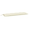 Coussins de banc de jardin lot de 2 blanc crème tissu Oxford 