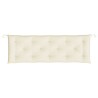 Coussins de banc de jardin lot de 2 blanc crème tissu Oxford 
