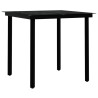 Ensemble à manger de jardin 3 pcs Noir 