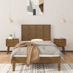 Tête de lit murale Marron miel 81x3x63 cm Bois massif de pin 