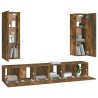 Ensemble de meubles TV 5 pcs Chêne fumé Bois d'ingénierie 