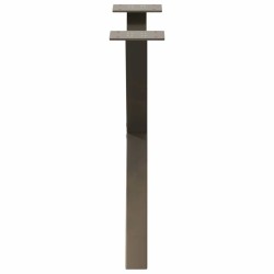 Pieds de table basse en forme de X, 2 pièces, acier naturel, 60 x (42-43) cm 