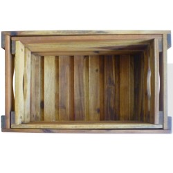 Caisse à pommes 2 pcs Bois d'acacia massif 