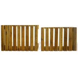 Caisse à pommes 2 pcs Bois d'acacia massif 