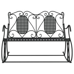 Banc à bascule 2 places 113 cm noir acier 