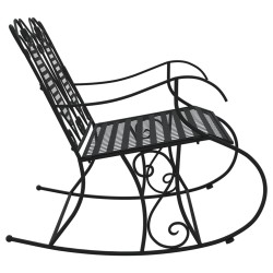 Banc à bascule 2 places 113 cm noir acier 
