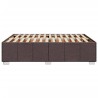 Cadre de lit sans matelas marron foncé 140x200 cm tissu 