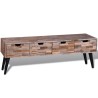 Table console TV avec 4 tiroirs Bois de teck recyclé 
