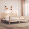 Cadre de lit sans matelas 200x200 cm bois massif 