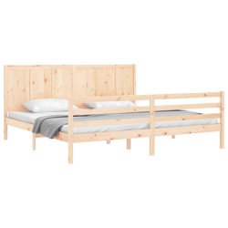 Cadre de lit sans matelas 200x200 cm bois massif 