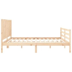 Cadre de lit sans matelas 200x200 cm bois massif 