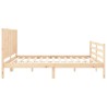 Cadre de lit sans matelas 200x200 cm bois massif 