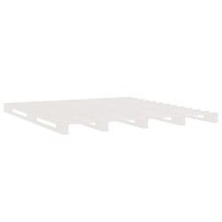 Lit de palette blanc 180x200 cm bois de pin massif très grand 