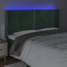 Tête de lit à LED Vert foncé 203x16x118/128 cm Velours 