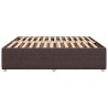 Cadre de lit sans matelas marron foncé 180x200 cm tissu 