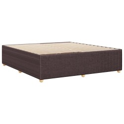 Cadre de lit sans matelas marron foncé 180x200 cm tissu 