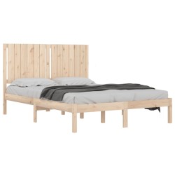 Cadre de lit sans matelas 135x190 cm bois de pin massif 
