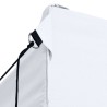Tente pliable de réception avec 4 parois 3 x 4,5 m Blanc 
