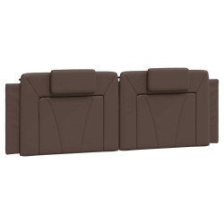Coussin de tête de lit marron 160 cm similicuir 