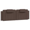 Coussin de tête de lit marron 160 cm similicuir 