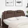 Coussin de tête de lit marron 160 cm similicuir 