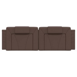 Coussin de tête de lit marron 160 cm similicuir 